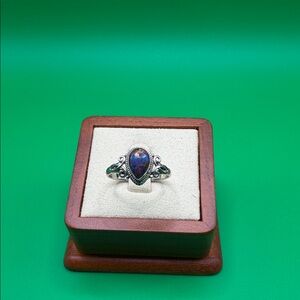 Purple Dahlia Turquoise Ring Size 9